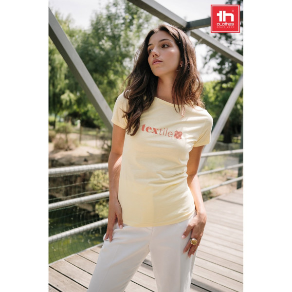 THC SOFIA. Katoenen dames-T-shirt met riem