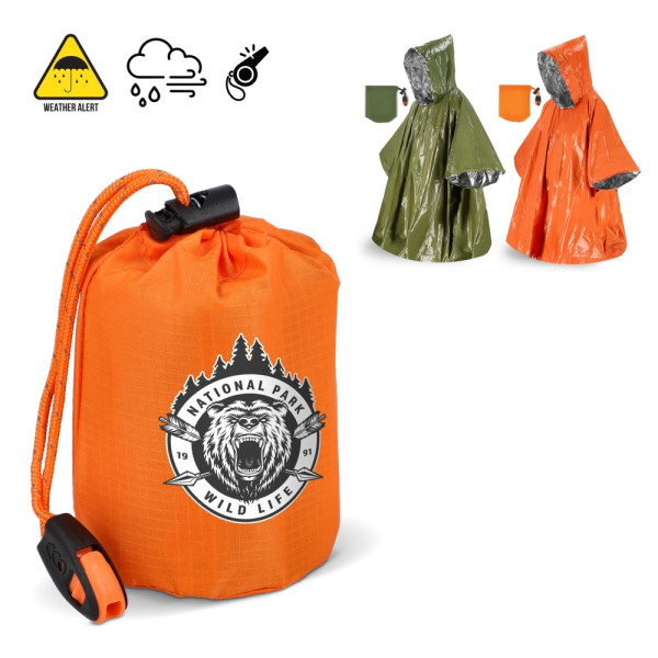 Outdoor Survival 2-in-1 thermische poncho